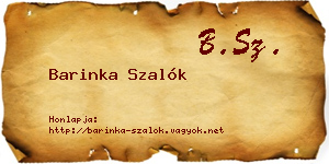 Barinka Szalók névjegykártya